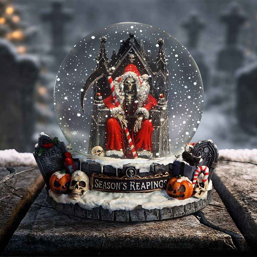 Nemesis Now - Silent Nightmares: Seasons Reapings Snow Globe Dekorative Figur - Mehrfarben